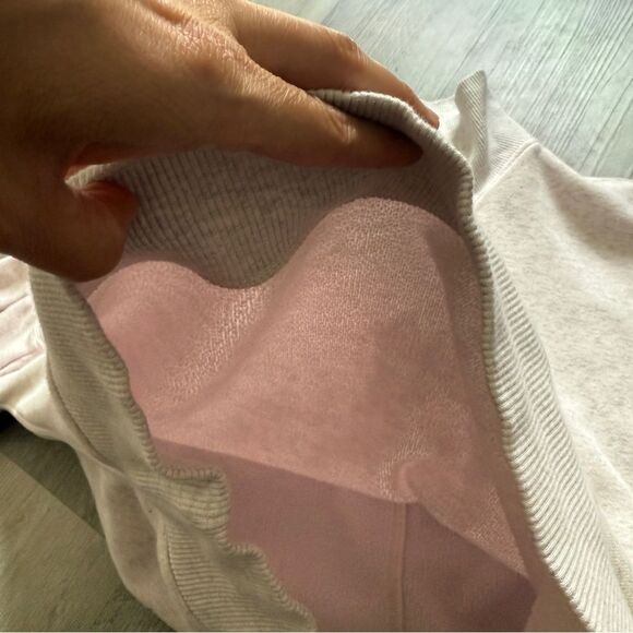 Athleta Funnel Neck Pullover Sweatshirt Heather Gray XS Oversized Athleisure - Picture 11 of 12